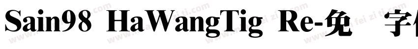 Sain98 HaWangTig Re字体转换